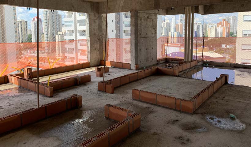 Apto. - marcação da alvenaria