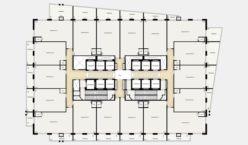 Capital Corporate – Planta tipo conjuntos