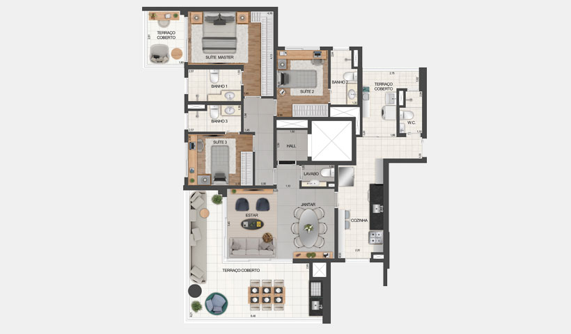 Diogo Ibirapuera – PLANTA TIPO DE 140 M² - FINAL 3