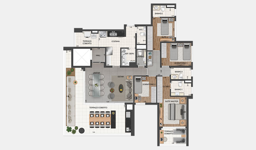 Diogo Ibirapuera – PLANTA TIPO DE 170 M² - FINAL 1