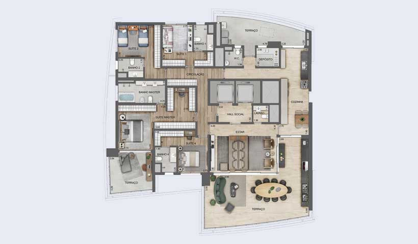 EZ Infinity - Planta Tipo de 276 m²