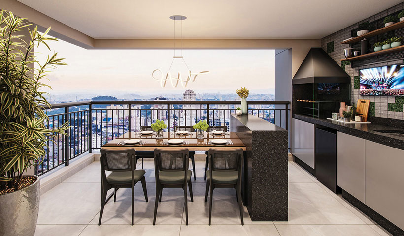 Gran Maia Giardino – Terraço do Apto. de 57 m²