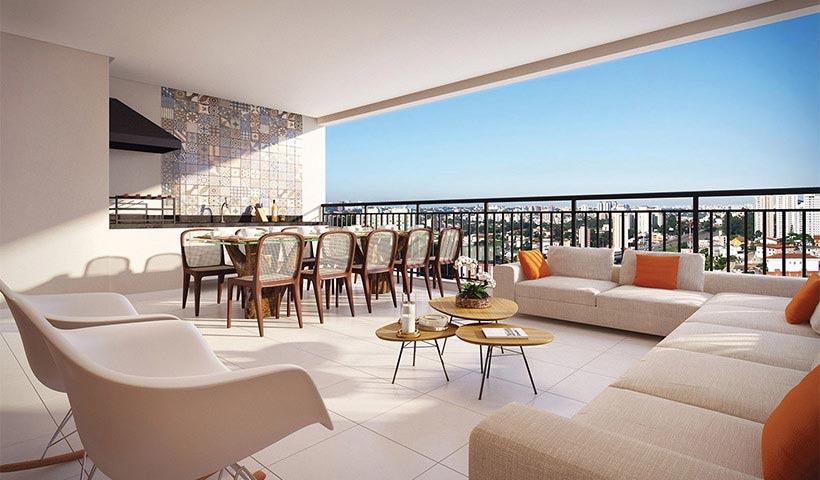 Gran Quadra Giardino – Terraço de 123 m²