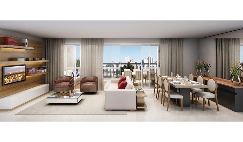 Gran Quadra Palazzo – Living de 135 m²