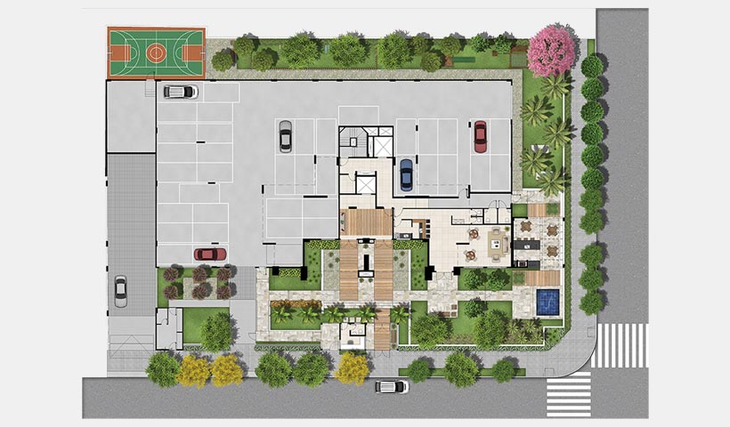 Gran Quadra Palazzo – Implantação térreo