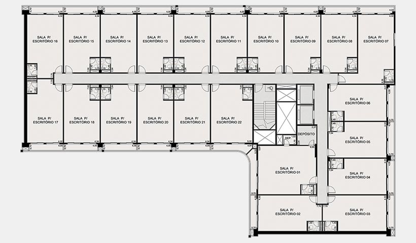 GreenWork – Planta pavimento bloco B