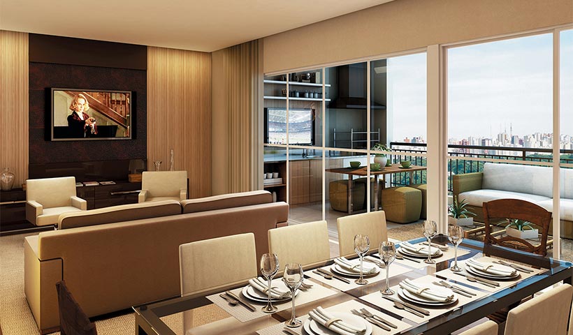 Premiatto Jundiaí – Living de 132 m²