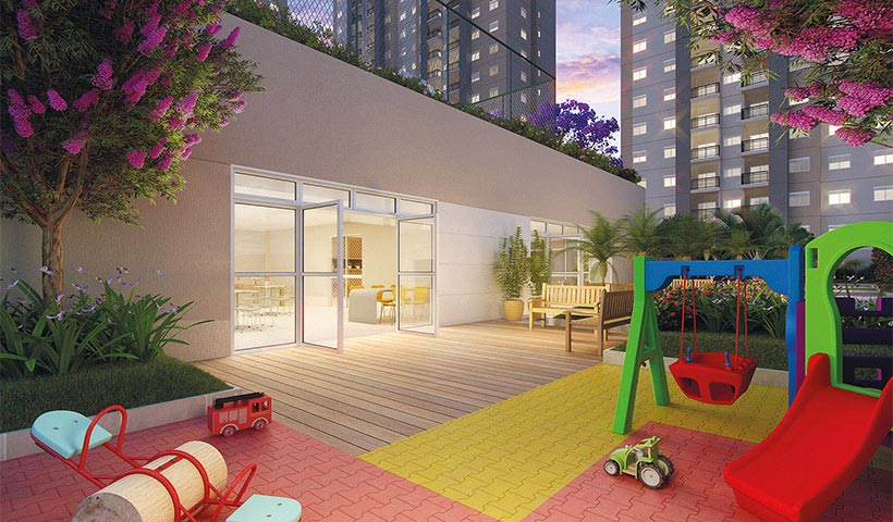 Prime House Parque Bussocaba - Praça de apoio ao salão de festas infantil