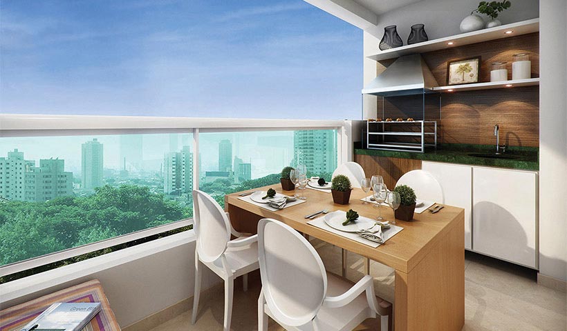 Quality House Ana Costa – Terraço de 63 m²