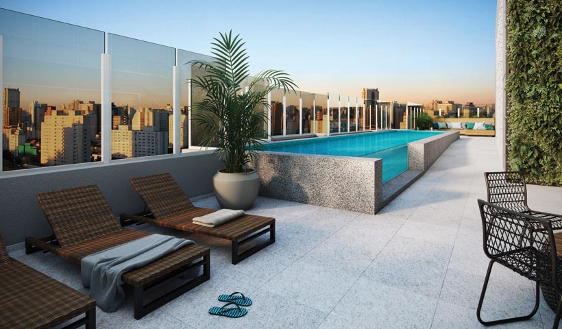Sky House – Piscina adulto com iluminação de LED