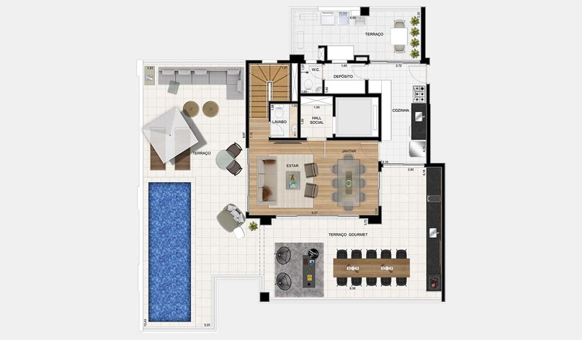 Splendor Ipiranga – Planta tipo duplex superior 330 m²