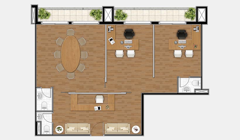 Supéria Paraíso – Planta tipo conjuntos junção finais 5 e 6