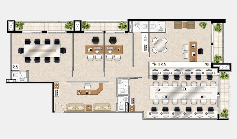 Supéria Paraíso – Planta tipo conjuntos junção finais 7, 9, e 10