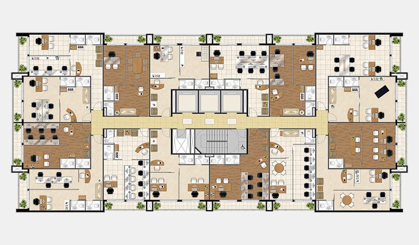 Supéria Paraíso – Planta tipo decorada