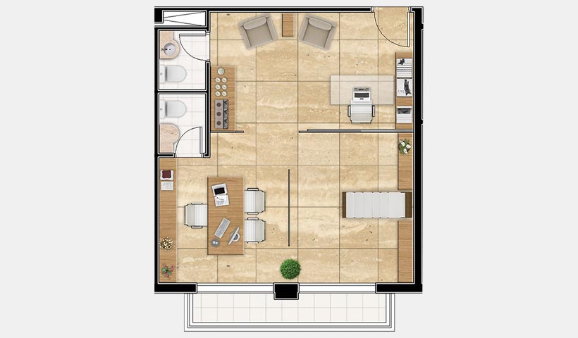 Supéria Pinheiros – Planta do consultório