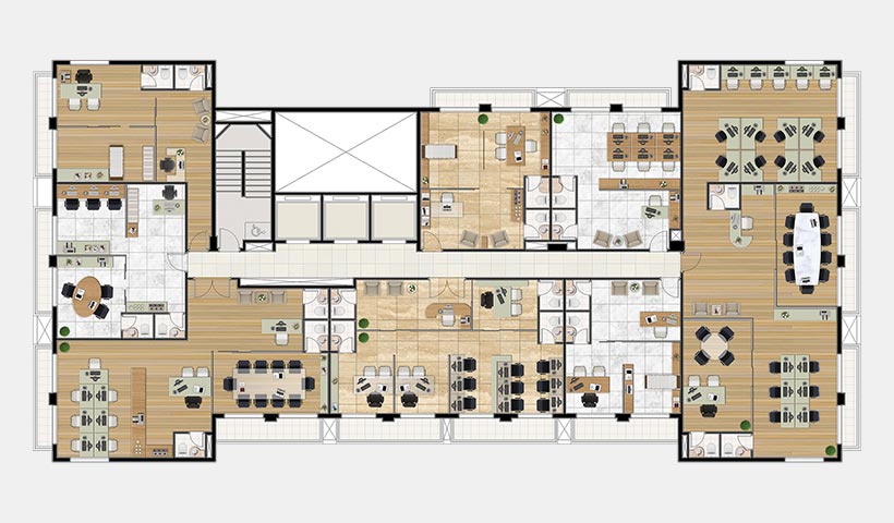 Supéria Pinheiros – Planta pavimento decorada
