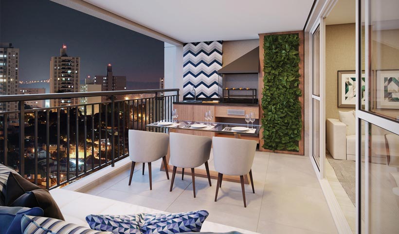 Vértiz Vila Mascote – Terraço do apto. de 81 m² - Final 3