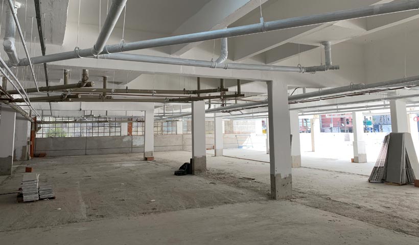 Caiação do 1° pavto.
