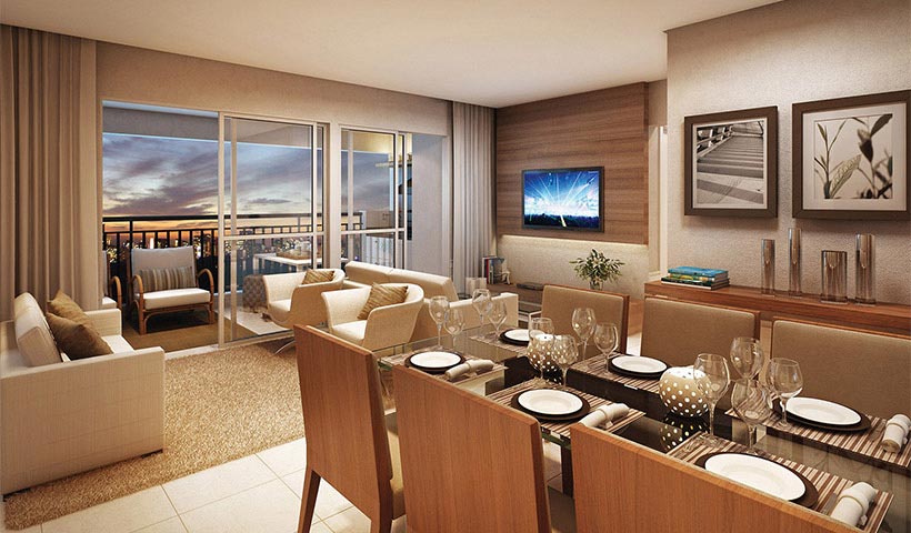 Vivart – Living do apto. de 78 m²