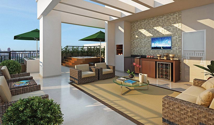 Vivart – Terraço do duplex de 152 m²